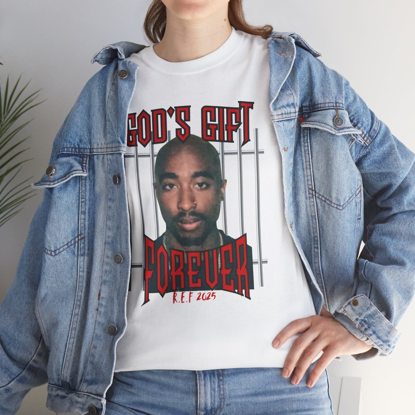 Graphic Tee — "God's Gift Forever" Memorial Portrait Shirt
